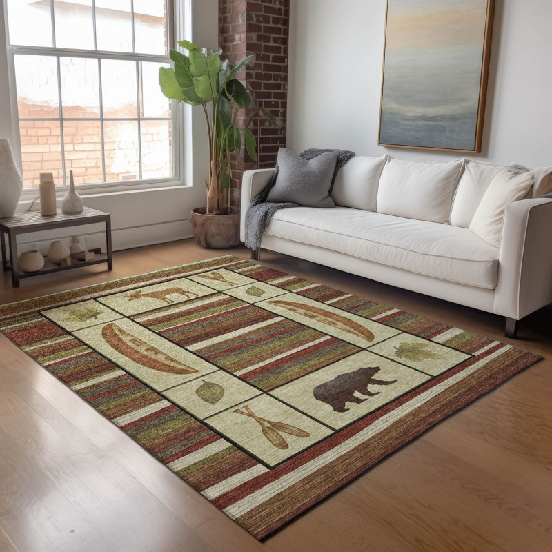 Premium Machine Washable Markhi AMF143 Multi Rug, Rectangle 3' x 5'