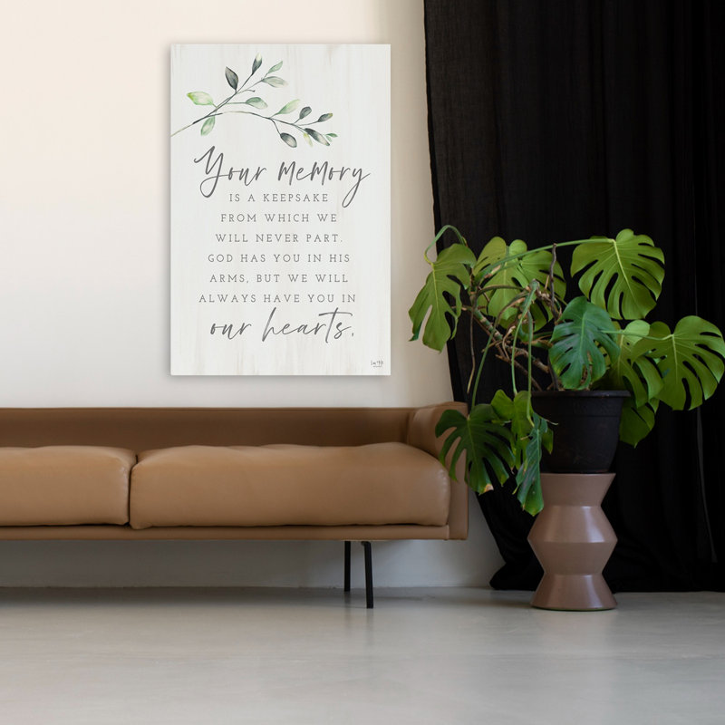 Your Memory - Contemporary Bereavement Inspirational, H 32 po x l 48 po