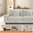Karlita 71.25'' Chenille Sofa Square Arms Sofa Modern Style Loveseat With 2 Toss Pillows-1502270250