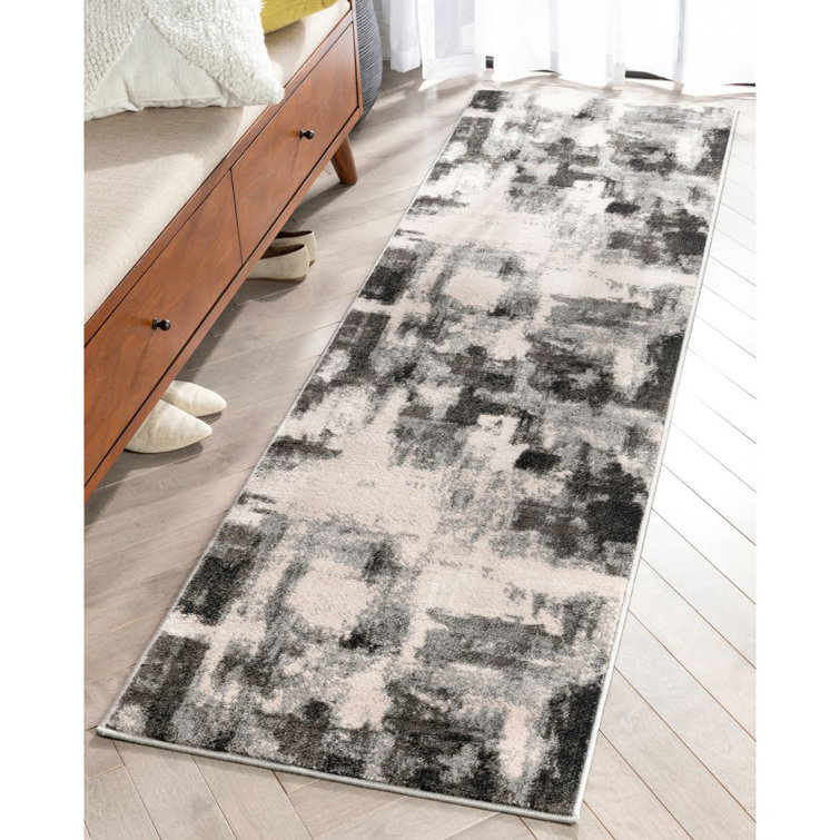 Tapis gris et noir Chimeng Kalia