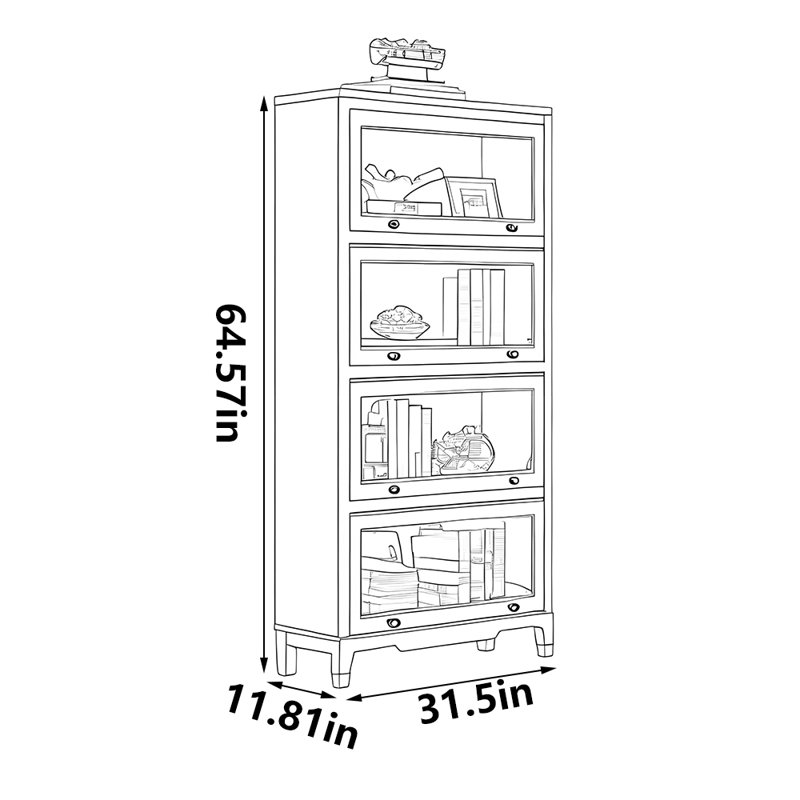 Anshul, (4 tablettes) H 64,57 po x l 31,5 po x P 11,81 po