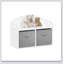 Kids Wooden Toy Box/Bench with Collapsible Fabric Drawers,Toy Storage Cabinet Organizer, White