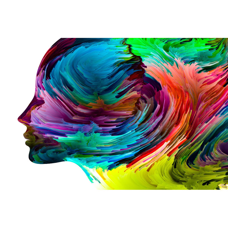 Impression sur toile tendue, "Colorful Colorful Creativité", H 36 po x l 48 po x P 1,5 po