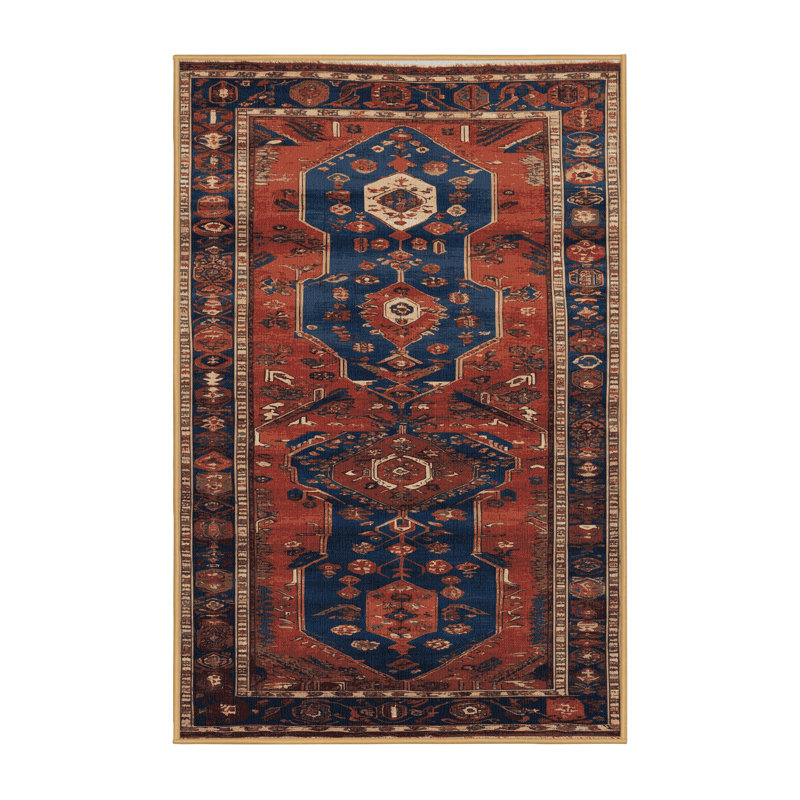 Tapis brun turc lavable à la machine, Rectangulaire 8 pi x 10 pi