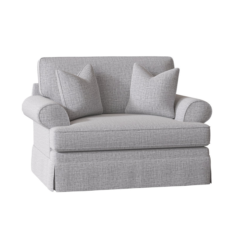 Brookner Upholstered Armchair, Zuma Pumice Textured Linen