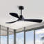 Ventilateur de plafond 52 po avec lumière - pales en bois de sycomore massif, télécommande, DEL à intensité variable 3CCT, moteur réversible à 6 vitesses, minuterie pour le salon, la chambre à coucher et le patio-2135150763