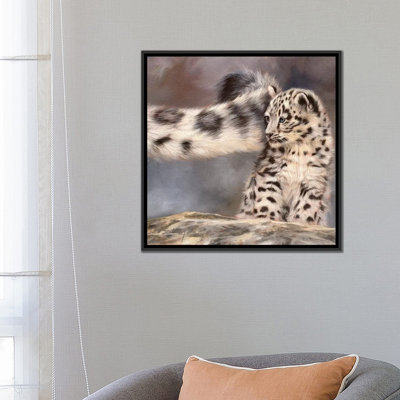 « side balay snow leopard cub », impression sur toile