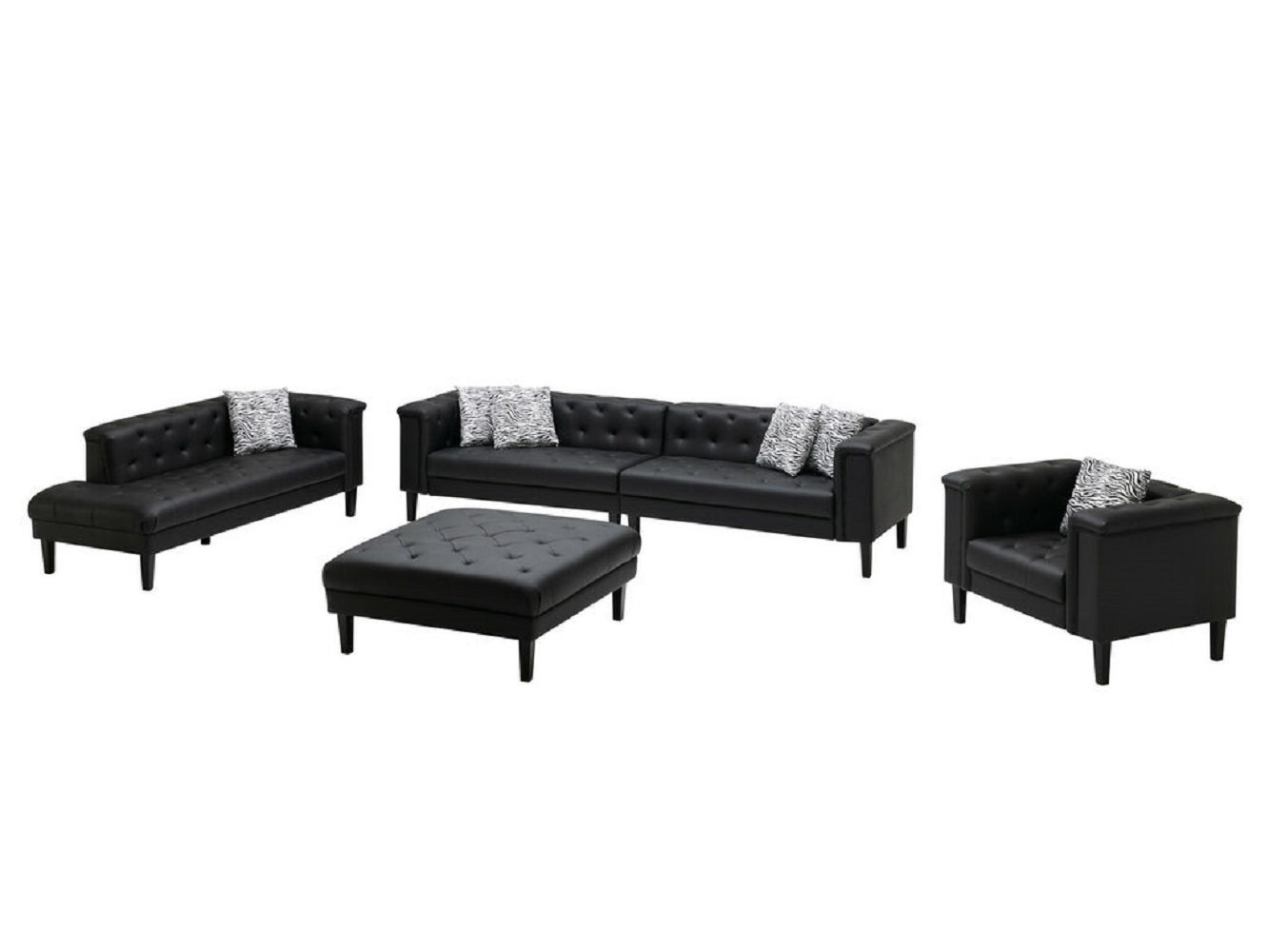 Hokku Designs Aubreana 5 - Piece Faux Leather Living Room Set | Wayfair