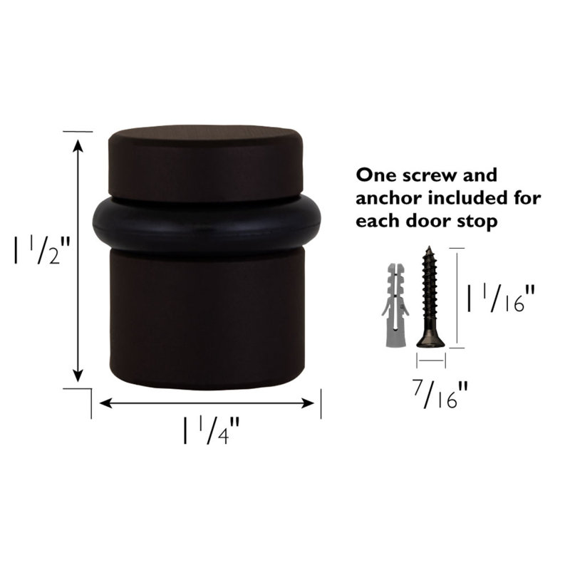 Brass Floor Mount Stop, Oil Rubbed Bronze
