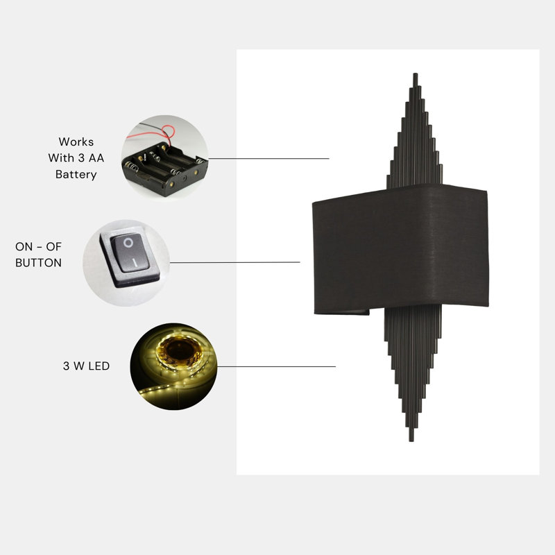 Beyard LED Wallchiere, Black