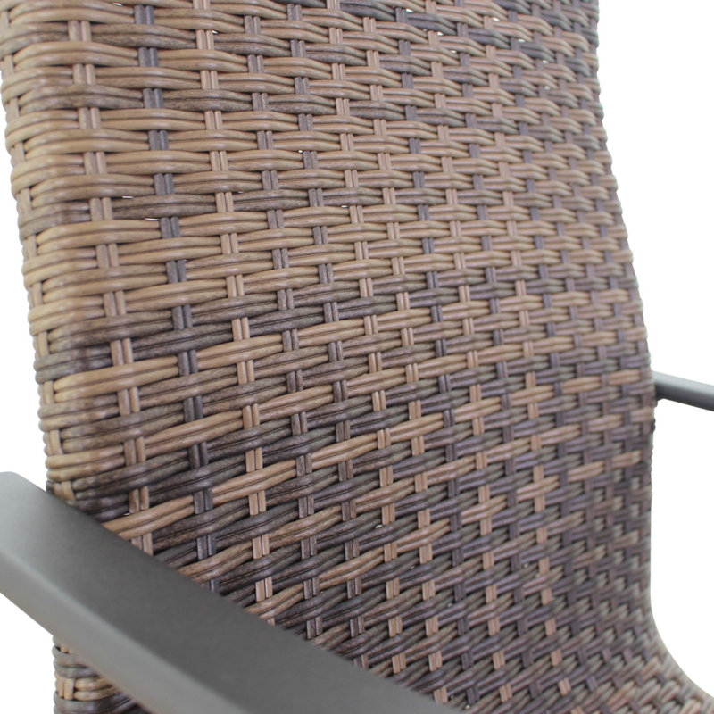 Java Wicker and Aluminum 4-Person Outdoor Fire Pit Set