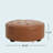 Knott Upholstered Button Tufted Round Ottoman