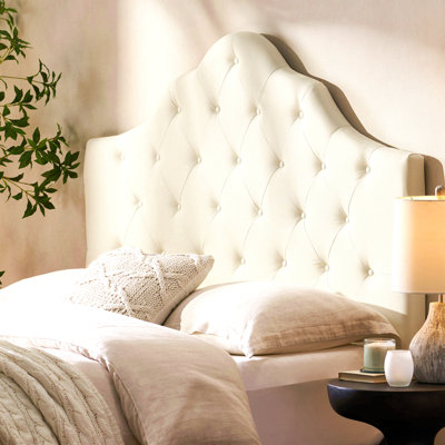 Tête de lit tapissier capitonnée de taille grand, tête de lit en bois massif avec pieds en métal durables, tête de lit grand à hauteur réglable, tête de lit en tissu au design moderne capitonné