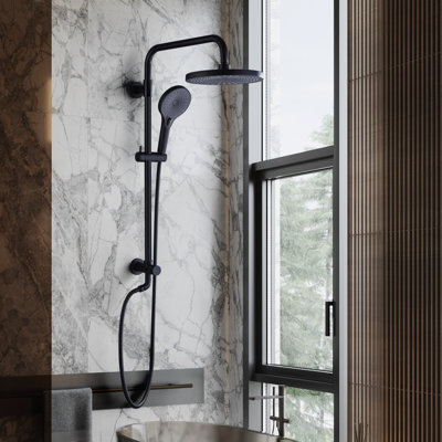 10" Complete System With Rain Shower Head And 3 Function Handheld Sprayer