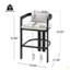 Chaise de bar avec coussin, ensemble de 4 chaises de patio en aluminium Pula-1675962184