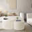 Wave Stripe Nesting Coffee Table Set for Living Room, Bedroom, Beige(Set of 2 Pieces)-805249193