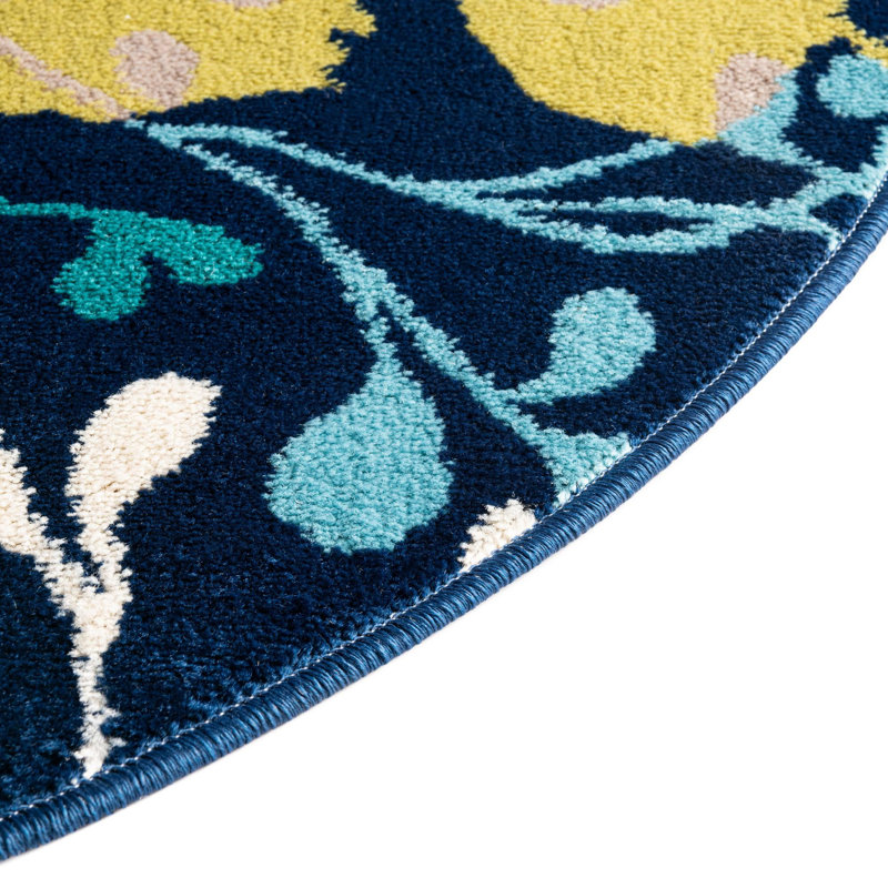 Analiese Floral Indoor Rug, Round 5'3"