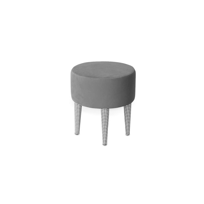 Solid + Manufactured Wood Accent Stool, Grey