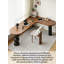 Bureau de coin moderne en L en pin massif