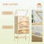 Habitat de rat à 5 niveaux en bois avec cage, porte d'entrée et tablette de rangement