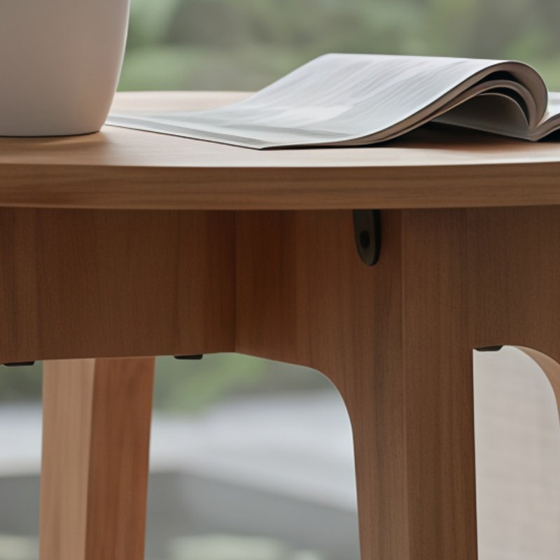 Petite table d'appoint rustique en bois de noyer rustique, table de coin de salon ronde