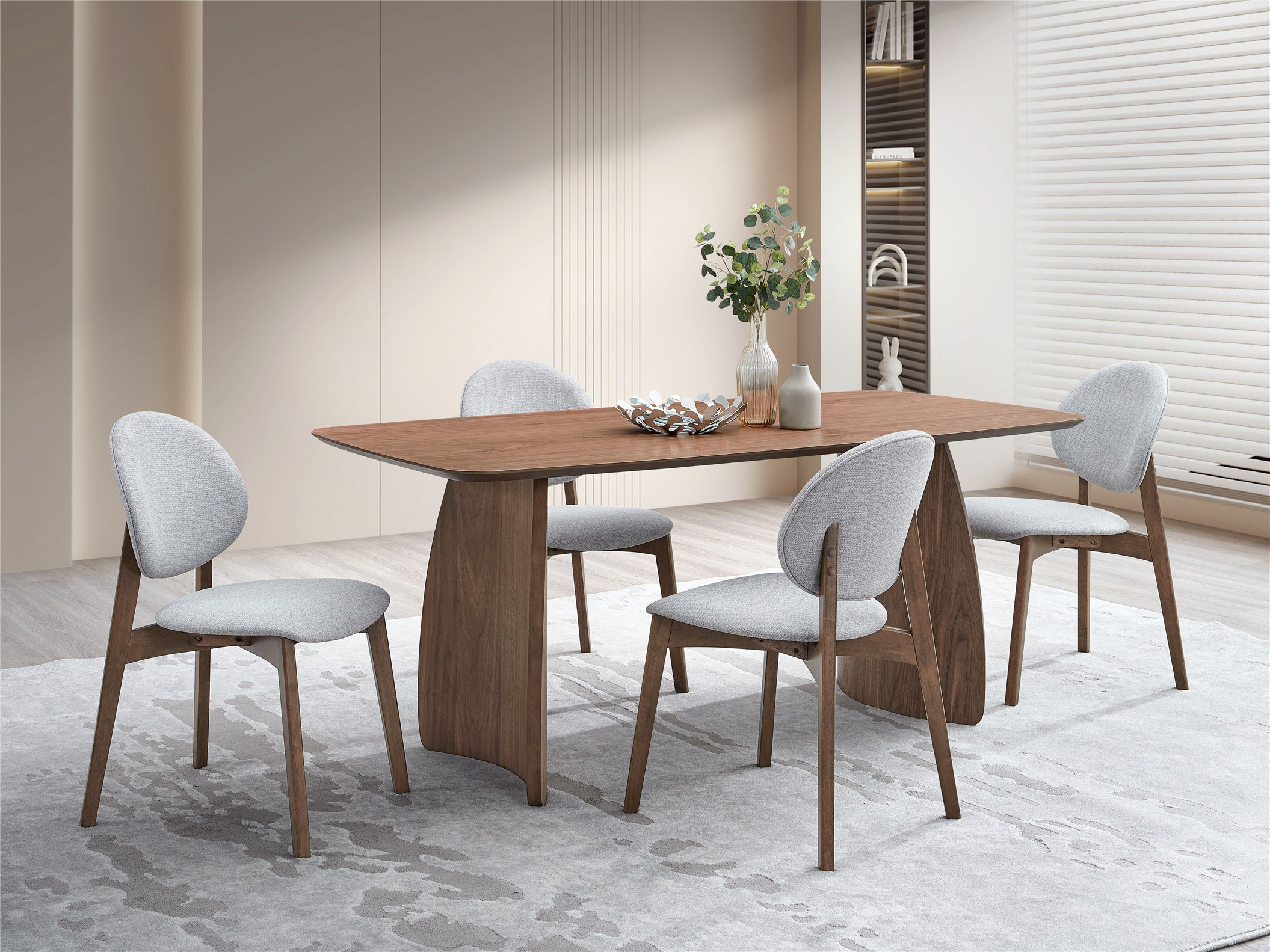 George Oliver Exquisite Walnut Dining Room Set for Stylish Entertaining ...