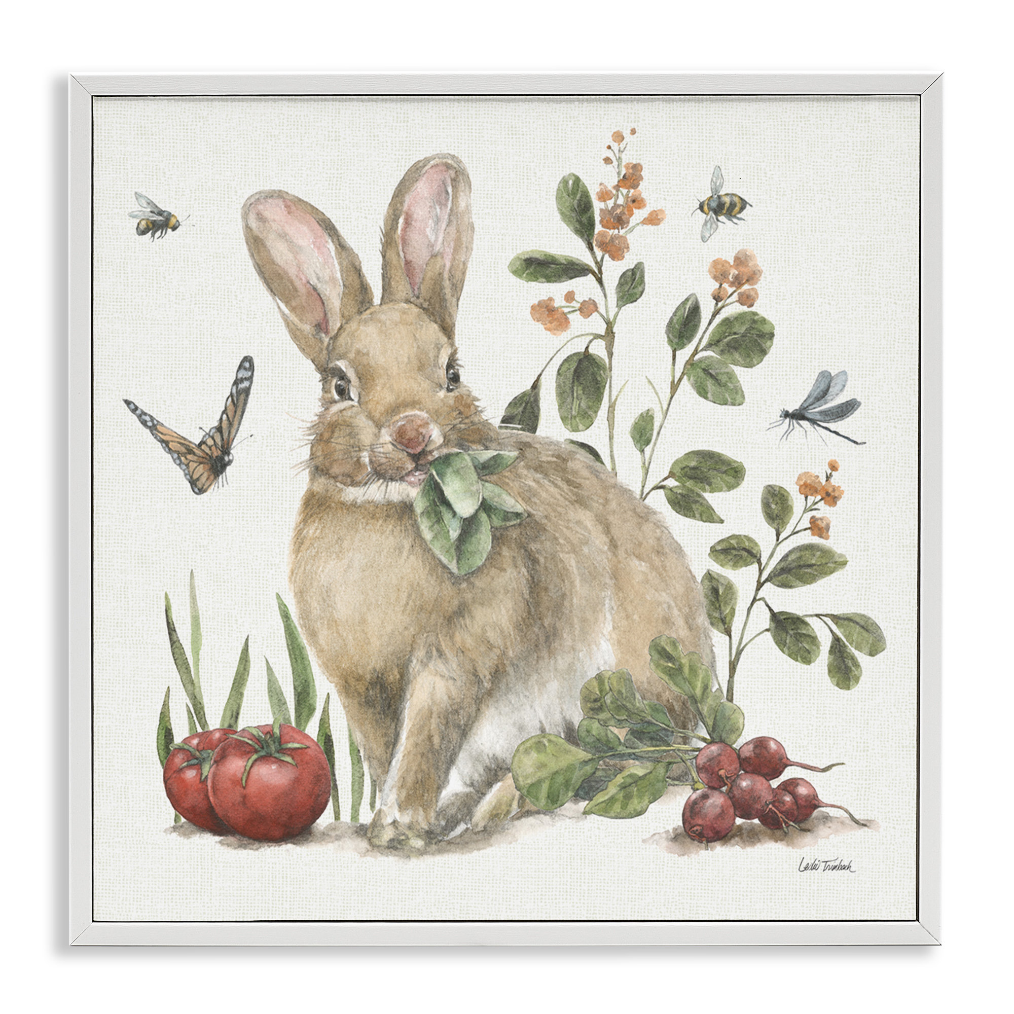Ophelia & Co. Rabbit & Butterfly Garden Framed Giclee Art by Leslie ...