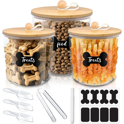 3 Pack Airtight Dog Food Storage Container Dog Treat Container Dog Food Containers