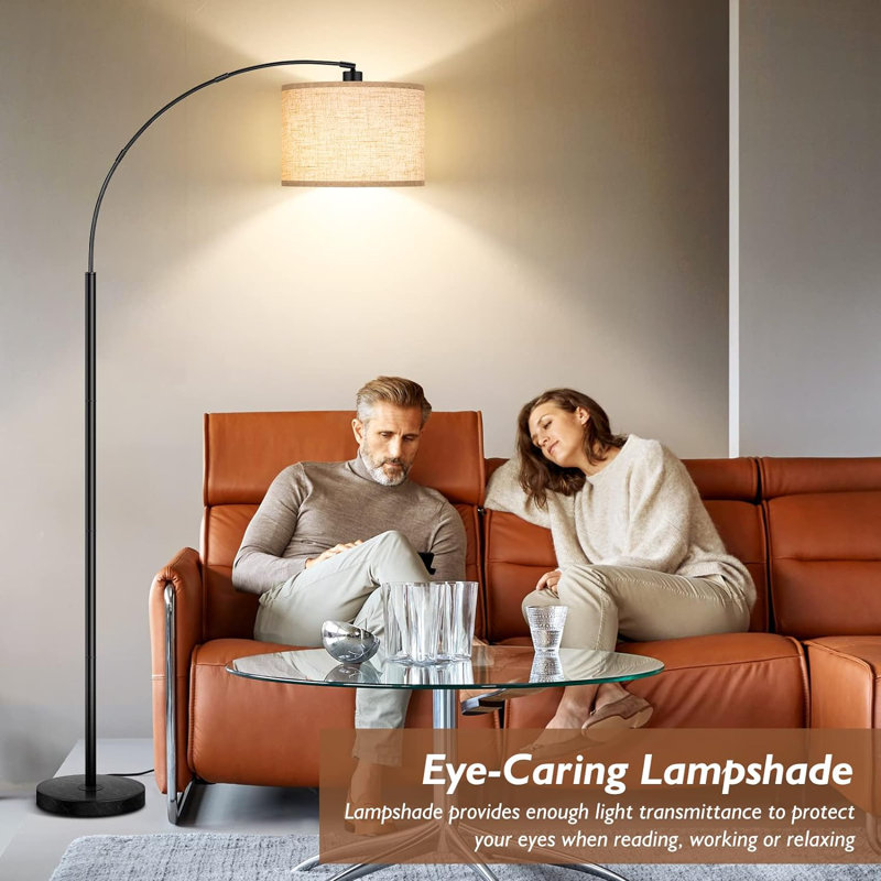 Ehrenfrieda 79.1'' Black Arched Floor Lamp