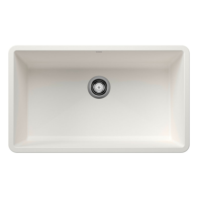 Precis SILGRANIT 32" L X 19" W Super Single Undermount Kitchen SInk, White