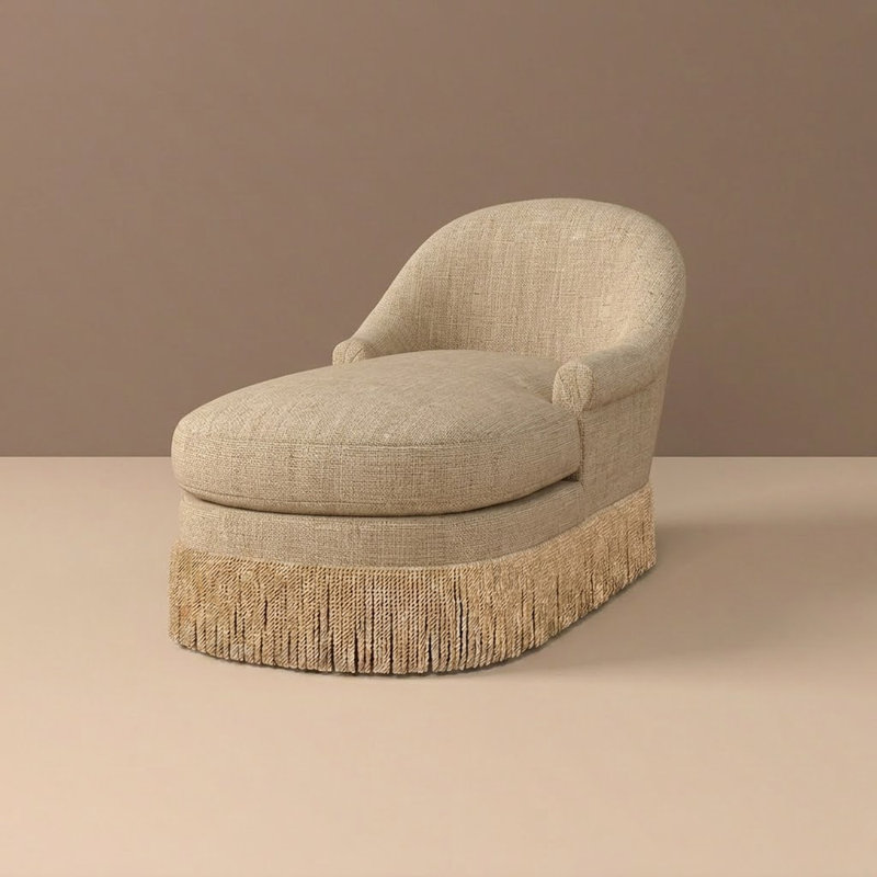 Laf Page Chaise by River and Bord, Tan, Right Hand Facing