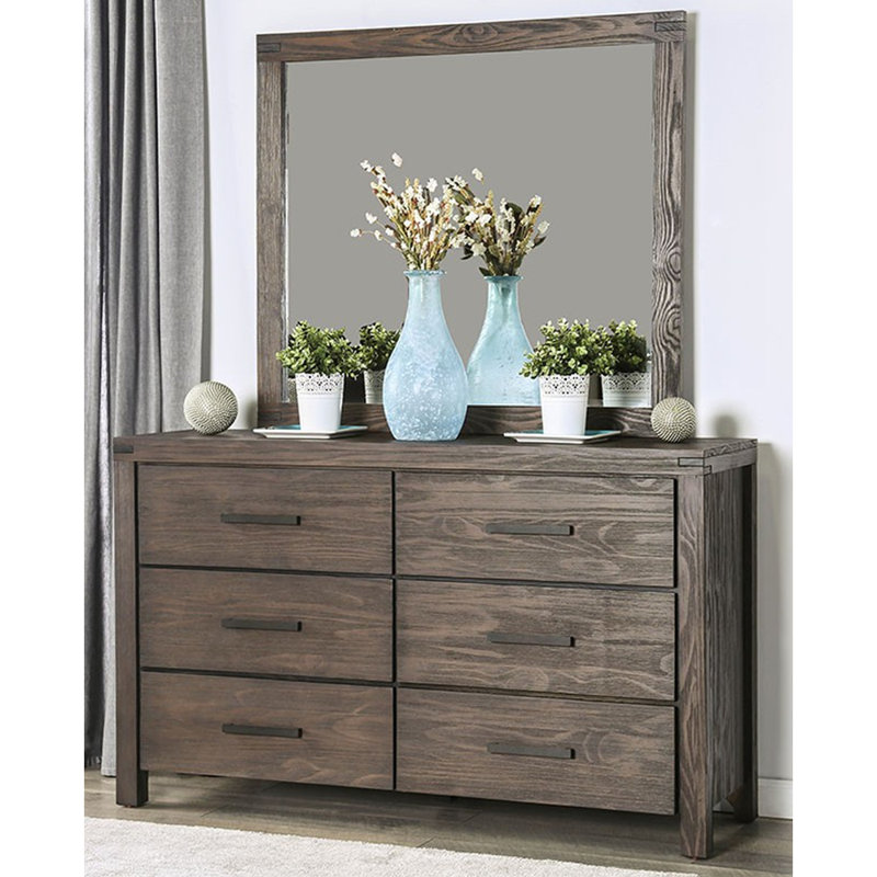 Commode double 6 tiroirs avec miroir Kawanis