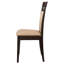Ensemble de 2 chaises de salle à manger transitionnelles en bois brun cappuccino