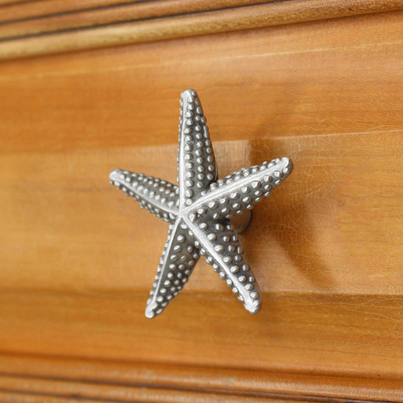 2" Starfish Small Knob, Brushed Nickel, 2" L x 2" W, 2