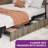 Bed Frame with LED Lights, Charging Station &  Storage Headboard Drawers-1207011615-1204336173