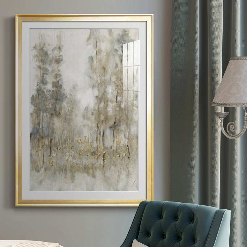 Thicket of Trees II, reproduction encadrée de qualité supérieure - prête à être accrochée, Cadre doré