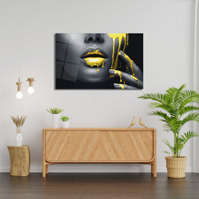 Élégante peinture décorative en verre trempé 18,1 po x 28,3 po | 100% verre trempé, épaisseur: 0,16 pouce | Superbe œuvre d'art pour la décoration intérieure, le salon et les espaces de bureau, durable et facile à nettoyer