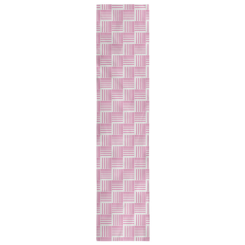 Fractured Stripes Table Runner, 16" x 72", Pink