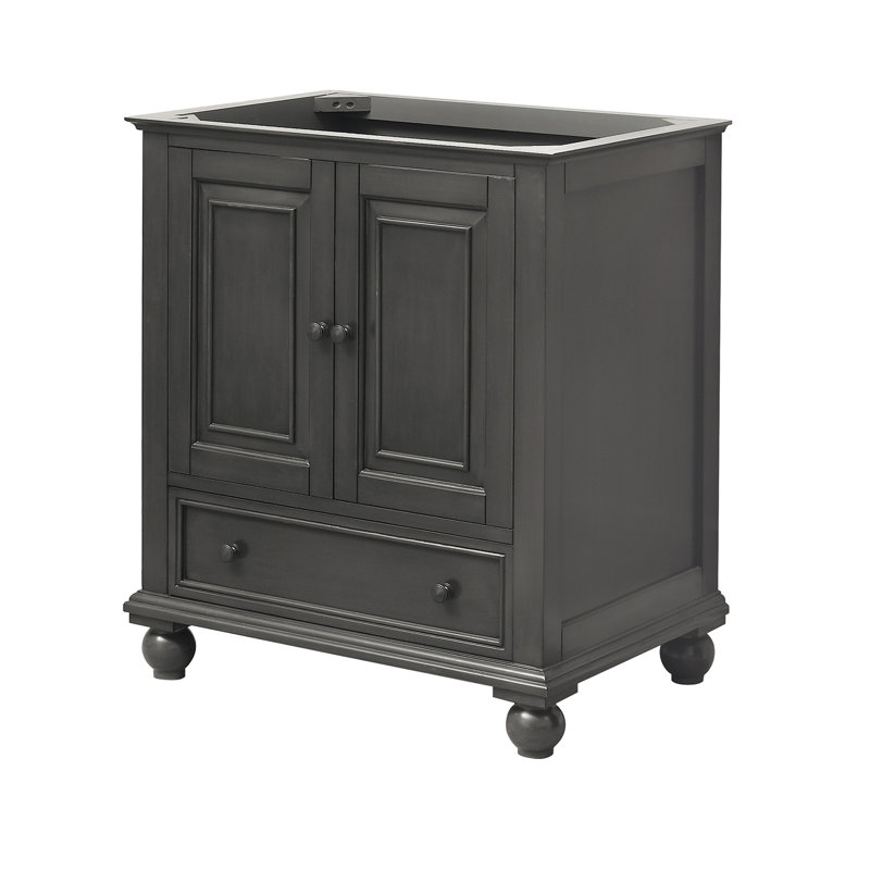 Base de meuble-lavabo simple 30 po Magruder, Glacis gris anthracite