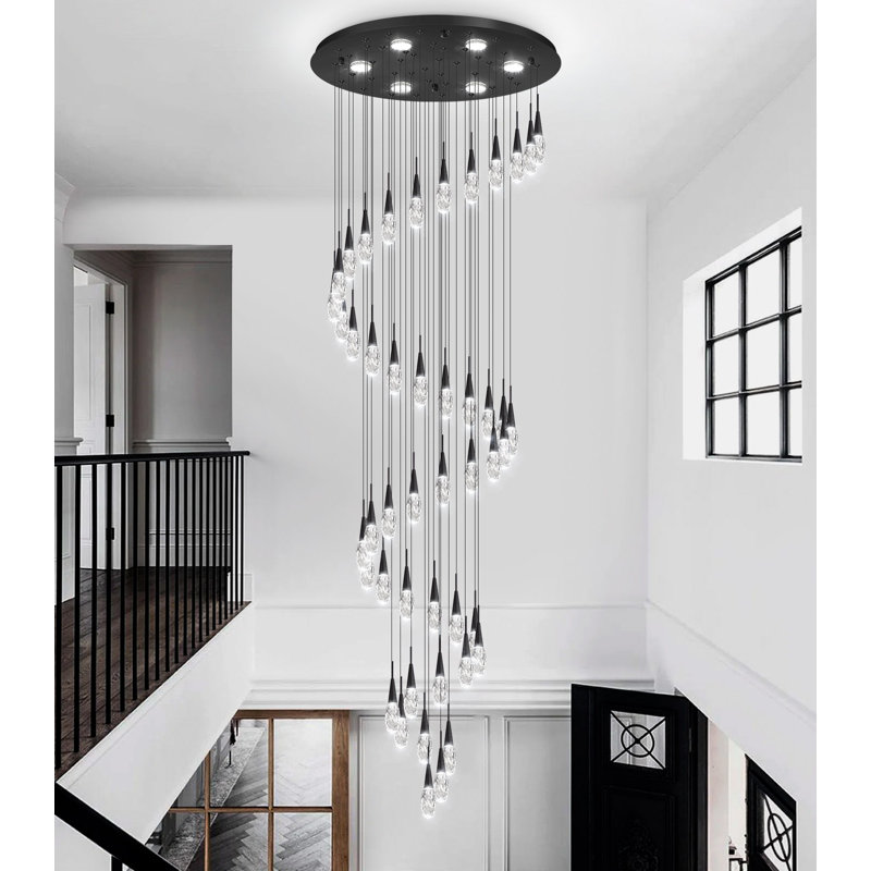 Lustre moderne Lagre, Noir mat