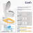 COZY Electric Elongated Toilet Seat Bidet with Remote Control, Heated Seat, Warm Air Dryer, Temperature and Water Pressure Control, Night Light