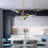 8-Light 39.4" Rotatable Sputnik Sphere Chandelier