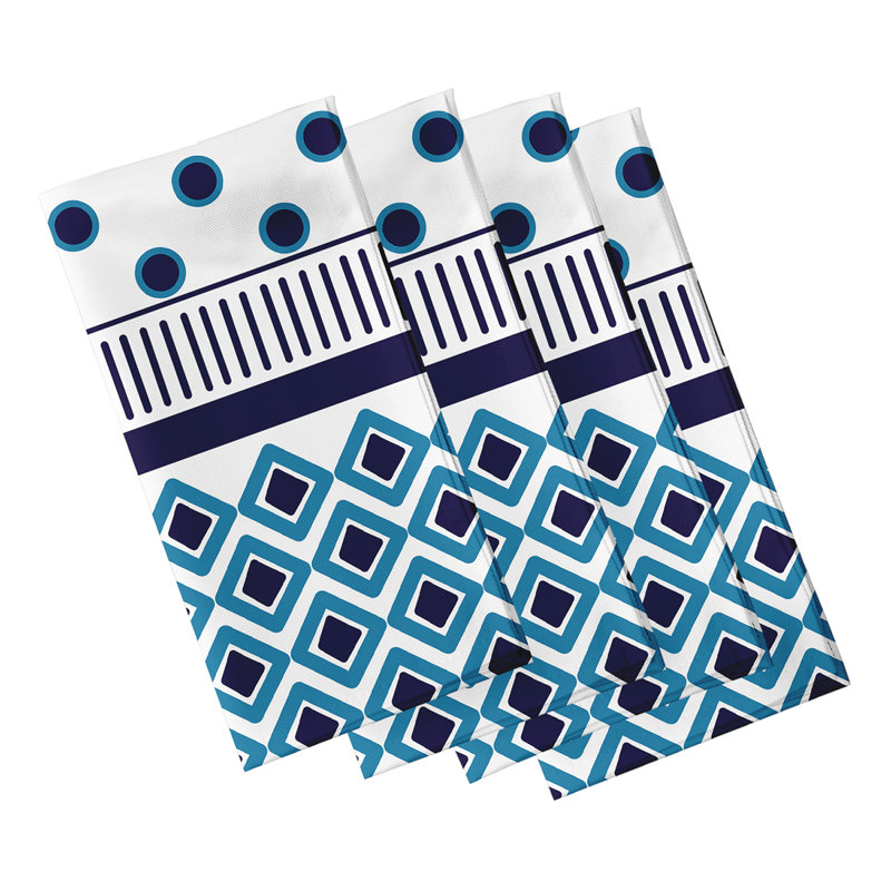 Thuringowa Scrambled Prints Napkins, Blue