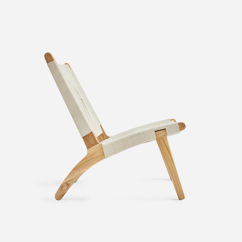 Masaya Lounge Chair, Natural/Naturaline Cross Braided Cord