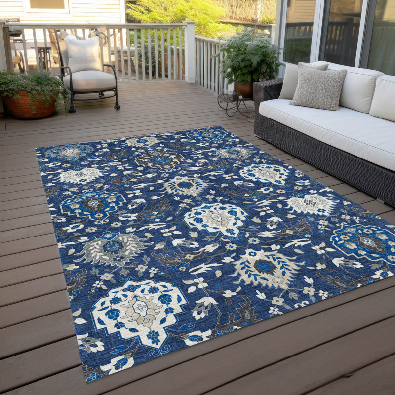  Machine Washable Indoor/Outdoor Chantille ACN1026 Rug, Rectangle 9' x 12'