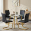 Ensemble de table de salle à manger 5 pièces Modern Glam-2087344088-2087344089