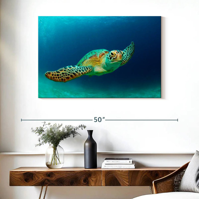 Tortue de mer verte des Philippines, H 26 po x l 39 po