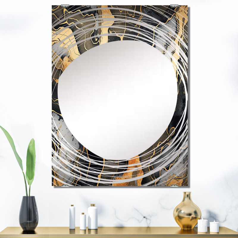 Arif - Miroir mural fractal abstrait MIR137713, 40 po x 30 po