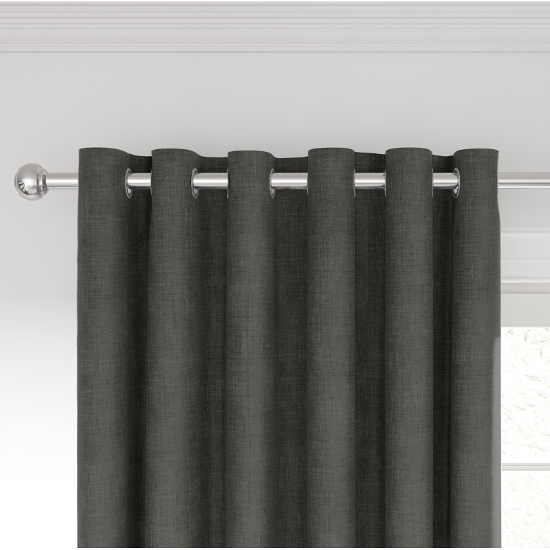 Kalo Room Darkening Curtain, Charcoal, 168 W x 183 D cm