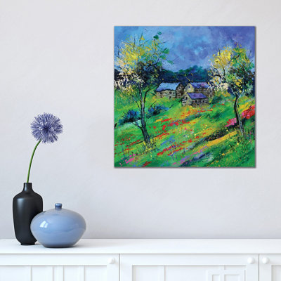 Spring Poppies 1 Piece Wrapped Canvas Wall Art